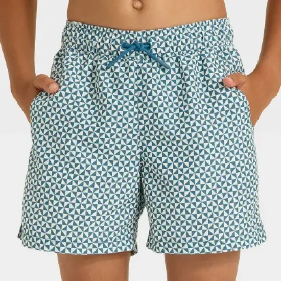 Boys' Two Toned Checkered Trunks - art class&trade; Blue image {2}