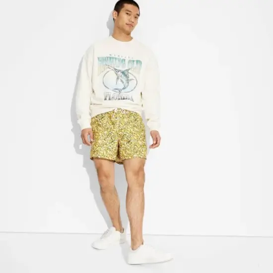 Men's 5" Banana Print Swim Trunks - Original Use&trade; Yellow image {2}