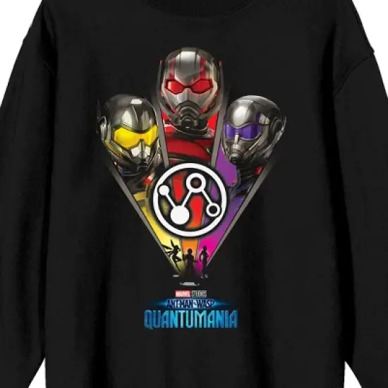 Ant-Man And The Wasp Quantumania Tiny Heroes Crew Neck Long Sleeve Black Unisex Adult Tee image {1}