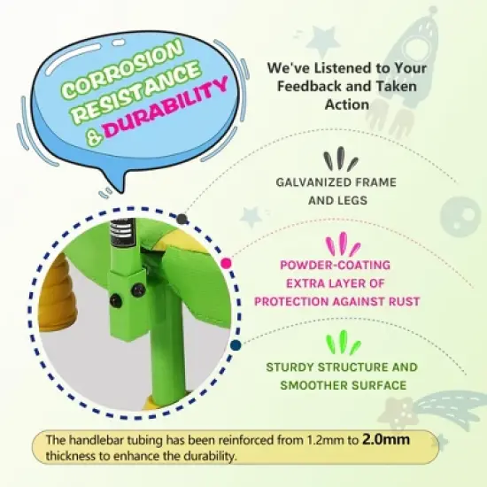 UNISOAR 36 Inch Indoor Trampoline for Kids Toddler Trampoline with Upgraded 2.0mm Steel Pipe and Handlebar - Mini Indoor Trampoline for Kids Age 3 Up image {3}