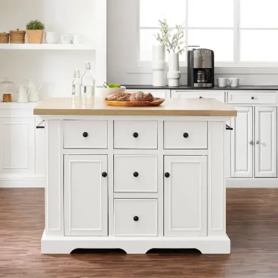 Julia Wood Top Kitchen Island - Crosley image {4}