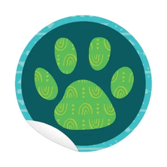 Carson Dellosa Education Paw Print 5" Floor Decals Stickers, 10 Per Pack, 2 Packs image {1}
