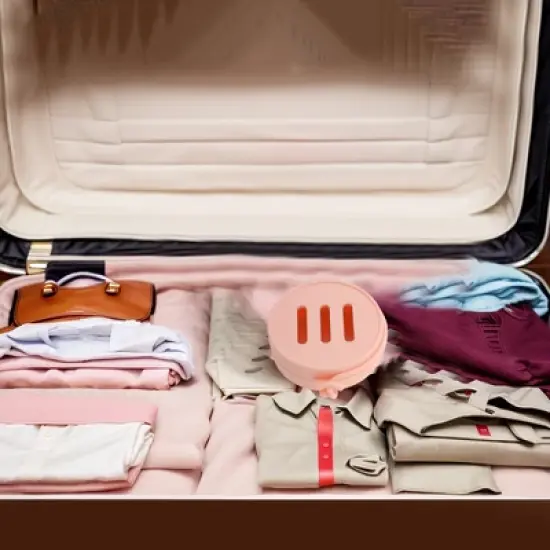 Unique Bargains Portable Flip Cover with Mirror Makeup Sponge Holder 1 Pc image {4}