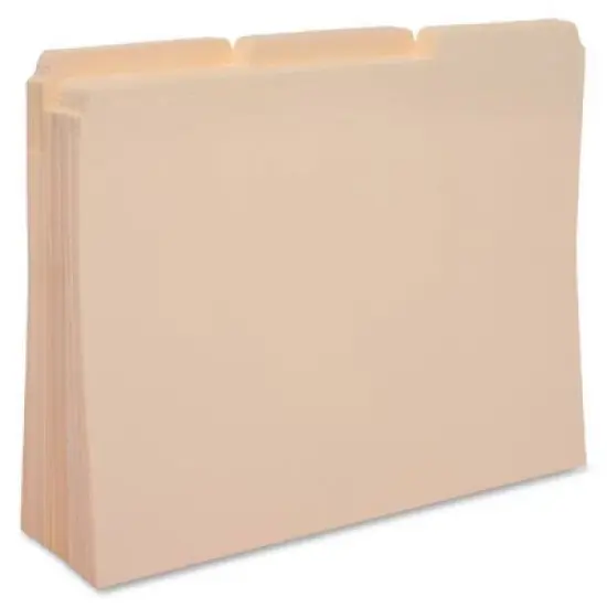 Business Source 1/3 Tab Cut Letter Top Tab File Folder Off White image {1}