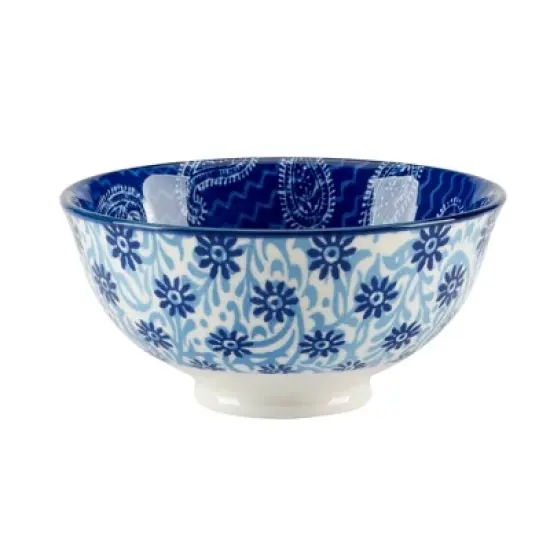 Certified International Set of 6 13pc Carnival All Purpose Bowls Blue image {5}