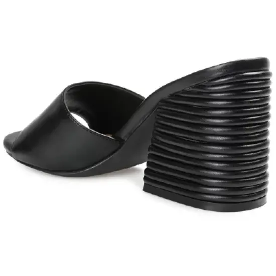Journee Collection Womens Leslee Tru Comfort Foam Layered Block Heel Sandals image {6}