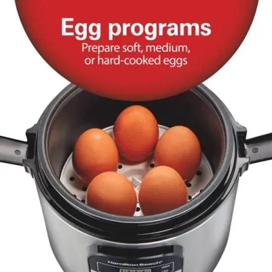 Hamilton Beach 1.5qt  Digital Rice Cooker - Silver image {3}