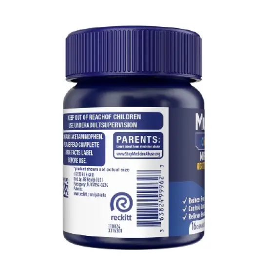 Mucinex Kids' Mighty Chews CCF - Night Chewables - Acetaminophen, Dextromethorphan - 16ct image {1}