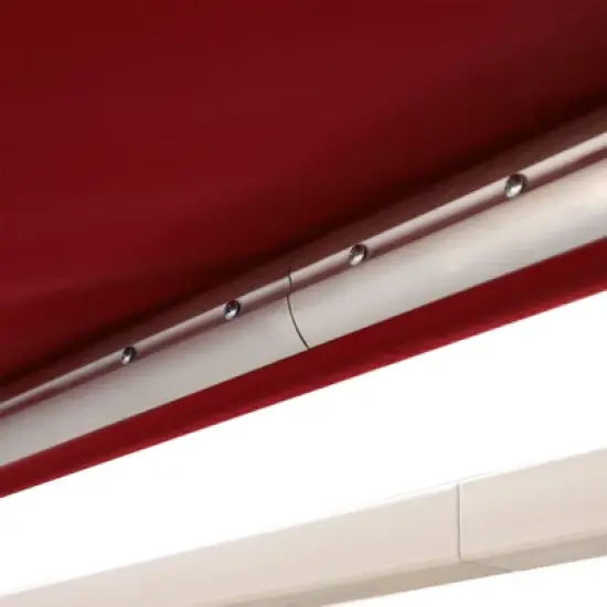 Outsunny 10' x 8' Manual Retractable Awning Sun Shade Shelter for Patio Deck Yard with UV Protection and Easy Crank Opening, Red image {7}