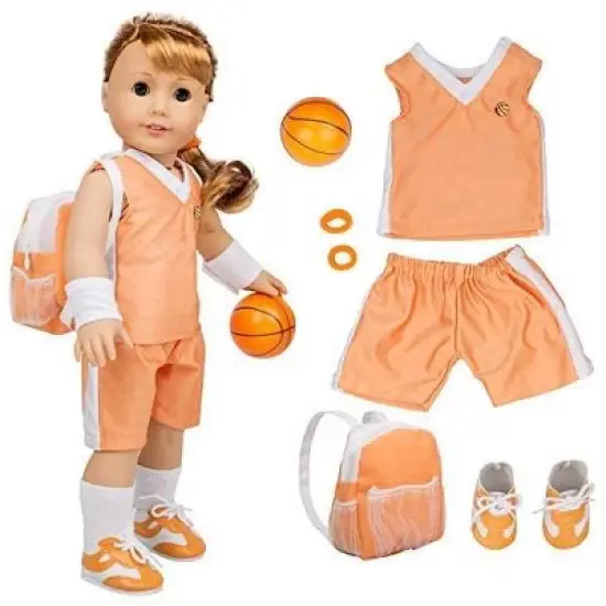 Dress Along Dolly Basketball Uniform Outfit for American Girl Doll image {1}