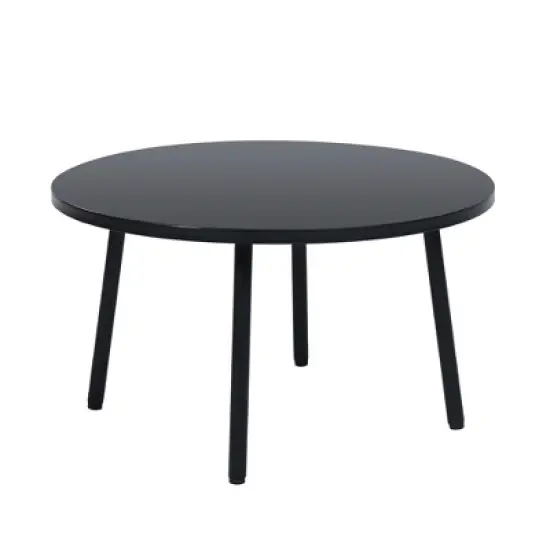 Outdoor Patio Iron Curved Sectional Sofa Set with Coffee Table and Cushions image {9}