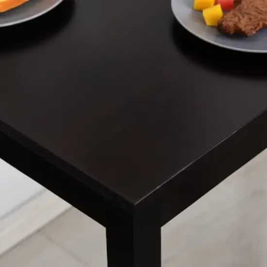 HOMCOM 5 Piece Dining Room Table Set, Wooden Kitchen Table and Chairs for Dinette, Breakfast Nook image {3}