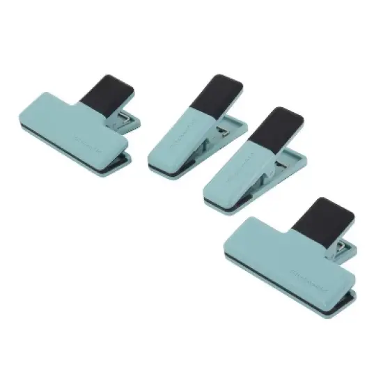 KitchenAid 4pc ABS Kitchen Clip Set Aqua Blue: Kitchen Organizer, Refrigerator Storage, Hand Wash, Lifetime Warranty image {3}