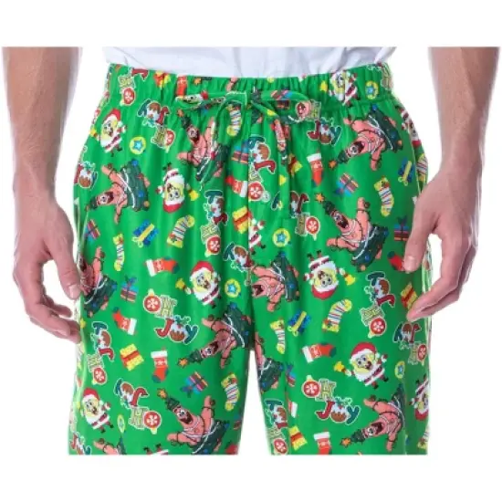 Nickelodeon Mens' SpongeBob SquarePants Oh Joy Loungewear Pajama Pants Green image {2}