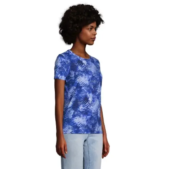 Lands' End Women's Tall Relaxed Supima Cotton Short Sleeve Crewneck T-Shirt image {2}