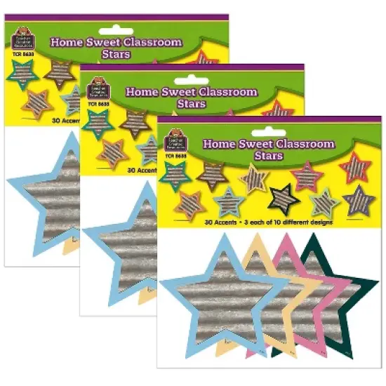 Teacher Created Resources Home Sweet Classroom Stars Accents 30 Per Pack 3 Packs (TCR8638-3) image {2}