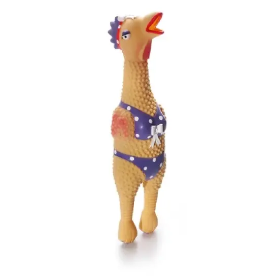 Charming Pet Henrietta Rubber Chicken Dog Toy - L image {5}