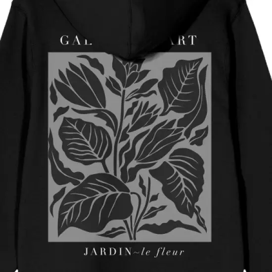 Galerie d'Art Adult Black Graphic Hoodie image {3}