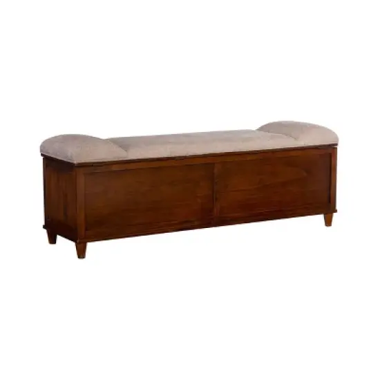 Mason Upholstered Storage Entryway Bench Chestnut - Powell Company image {5}