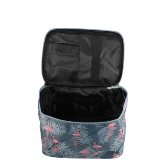 Unique Bargains Portable Large Capacity Travel Makeup Cosmetic Case Organizer Bag 1 Pc image {4}