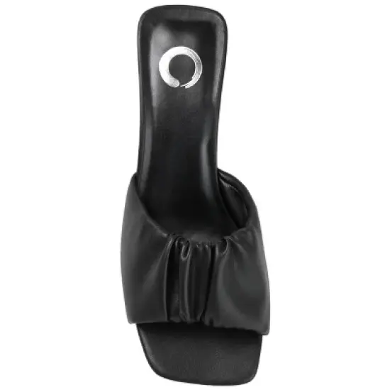 Journee Collection Womens Briarr Open Square Toe Block Heel Sandals image {3}