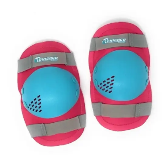 Chicago Skates Deluxe Kids' Quad Roller Skate Combo Set - Pink/White image {4}