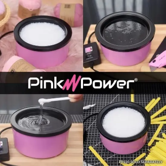 Pink Power 1lb Hot Glue Pellets Hot Melt Glue for Crafting - Skillet Glue for Pink Power Hot Glue Pot PP220 Hot Glue Pillow Cubes Adhesive image {3}