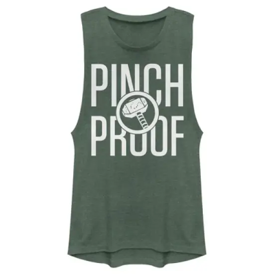 Junior's Marvel Thor Hammer Pinch Proof St. Patrick's Day Festival Muscle Tee image {3}