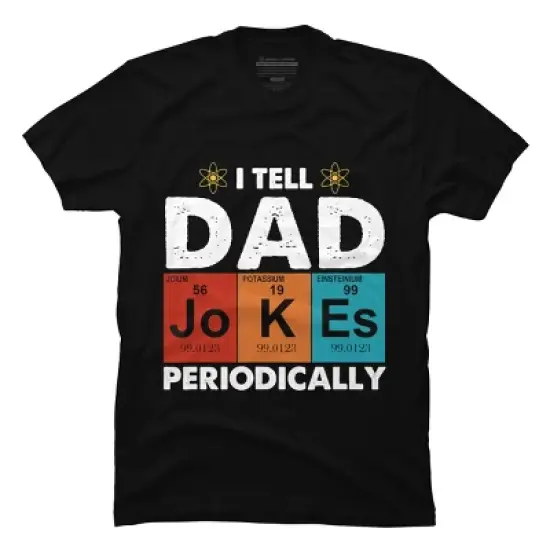 Men's Design By Humans Vintage I tell dad jokes periodically By Avocato T-Shirt image {2}