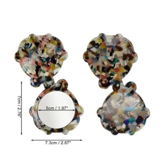 Unique Bargains Durable Cartoon Shaped Makeup Mirror 1 Pc image {1}