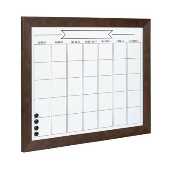 DesignOvation Beatrice Framed Magnetic Dry Erase Monthly Calendar image {1}