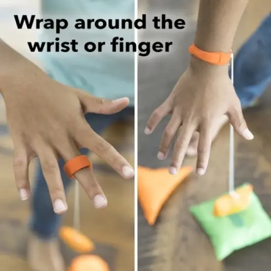 HearthSong Quick Snap Bean Bag Bungee Tossing and Sorting Game with Colorful Bags image {2}