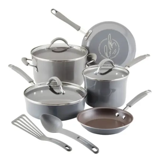 Rachael Ray Cucina 10pc Porcelain Enamel Nonstick Cookware Set image {13}