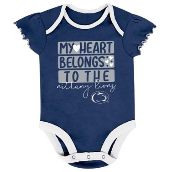 NCAA Penn State Nittany Lions Infant Girls' 3pk Bodysuit Set image {1}