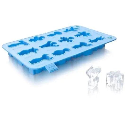 Vacu Vin Party People Silicone Ice Cube Tray Blue image {3}