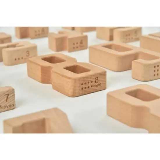 Avenlur Number Blocks - Montessori Large Wooden Blocks image {4}