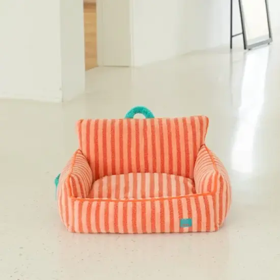 ZEZE Striped Furniture Style Sofa Cat Bed image {5}