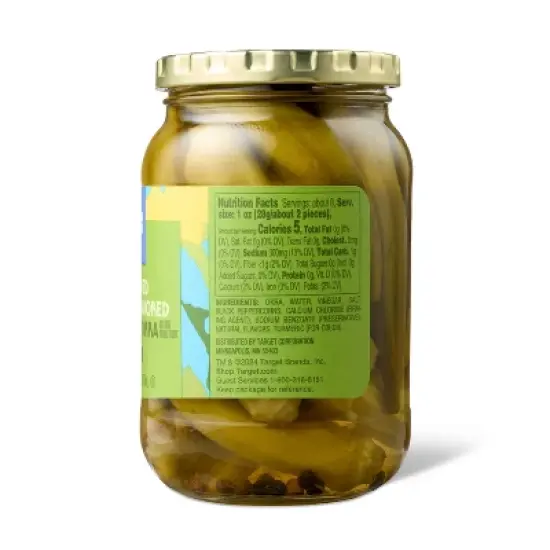 Vegan Peppered Lemon-Flavored Pickled Okra - 16oz - Tabitha Brown image {2}