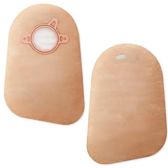 New Image Closed End 9"L 2pc System Ostomy Pouch 1.75" Flange 18372, 60 Ct image {3}