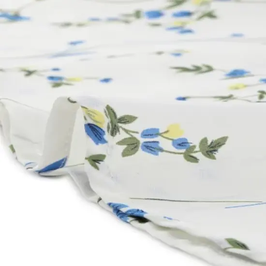 Allegra K Women's Floral Print Round Neck High Waist Elegant Sleeveless A-Line Short Dress image {4}