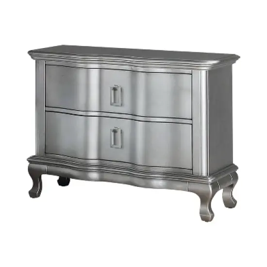 3pc Queen Bentlee Bedroom Set with 2 Nightstands Silver/Warm Gray - HOMES: Inside + Out image {2}