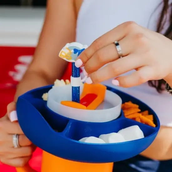 CharCharms 6pk 40oz Tailgate Water Bottle Straws Glitter image {2}