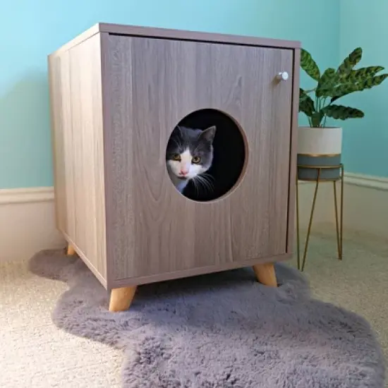 Midlee Hidden Cat Litter Box Furniture Enclosure image {3}