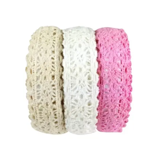 Decorative Lace Tape, 200cm L x 15mm W (set of 3) image {4}