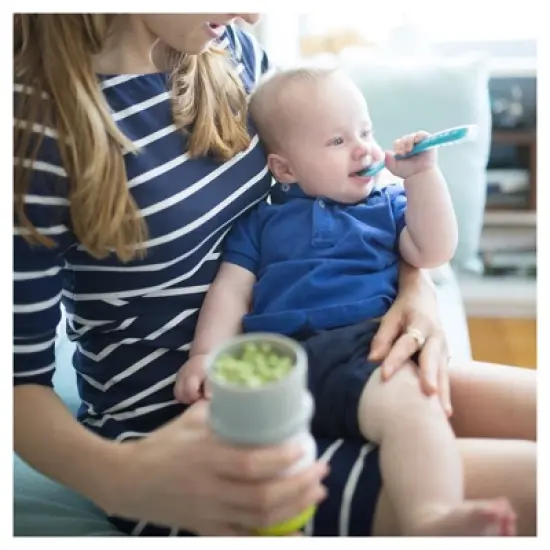 Beaba First Stage 4pk Silicone Spoon - Rain image {3}