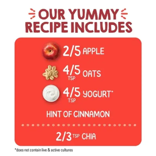 HappyTot Super Morning Organic Apples Cinnamon Yogurt & Oats with Superchia Baby Food Pouch - 4oz image {2}