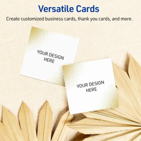 Avery Square Business Cards, Gold Blush Pattern, 2.5" x 2.5" image {5}