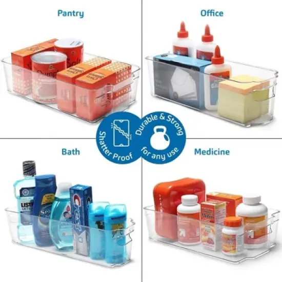 StorageBud Clear Fridge Organizer Bins, Fridge & Freezer Bin Sets image {1}