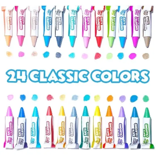 Tub Works Smooth Bath Crayons Bath Toy, 24 Pack image {6}