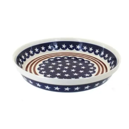 Blue Rose Polish Pottery 879 Zaklady Pie Plate image {18}
